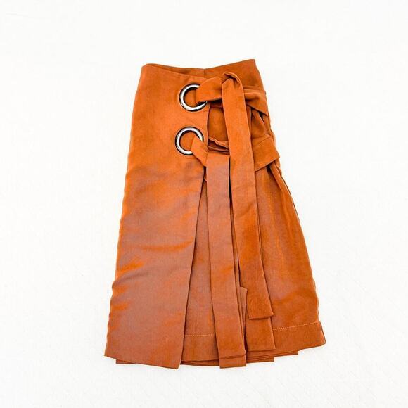 JOA Modern Masterpiece BC5946 Brown Wrap Skirt Double Bow Size Small - Picture 6 of 6